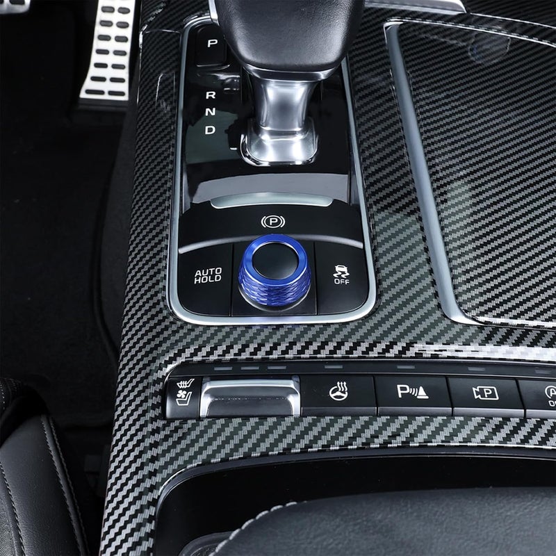 Amzcar Premium Aluminum Alloy Drive Mode Knob Cover Compatible with Kia Stinger 2018-2023 Accessories, Scratch-Proof, Weighted Feel (Blue) - Image 4